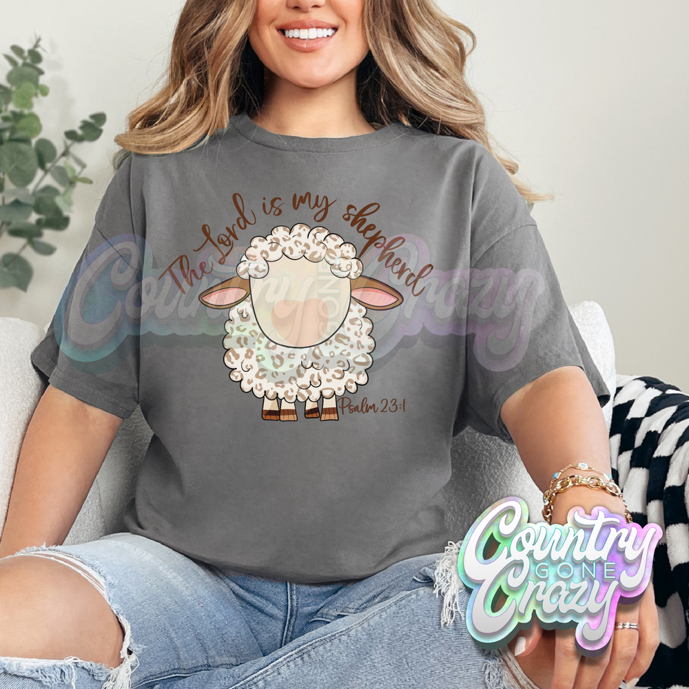 THE LORD IS MY SHEPHERD - CHARCOAL T-SHIRT-Country Gone Crazy-Country Gone Crazy