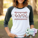 G > ^ V • Bella Canvas Raglan-Country Gone Crazy-Country Gone Crazy