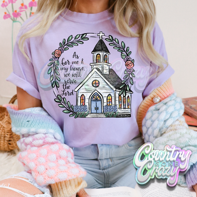 AS FOR ME AND MY HOUSE - ORCHID T-SHIRT-Country Gone Crazy-Country Gone Crazy