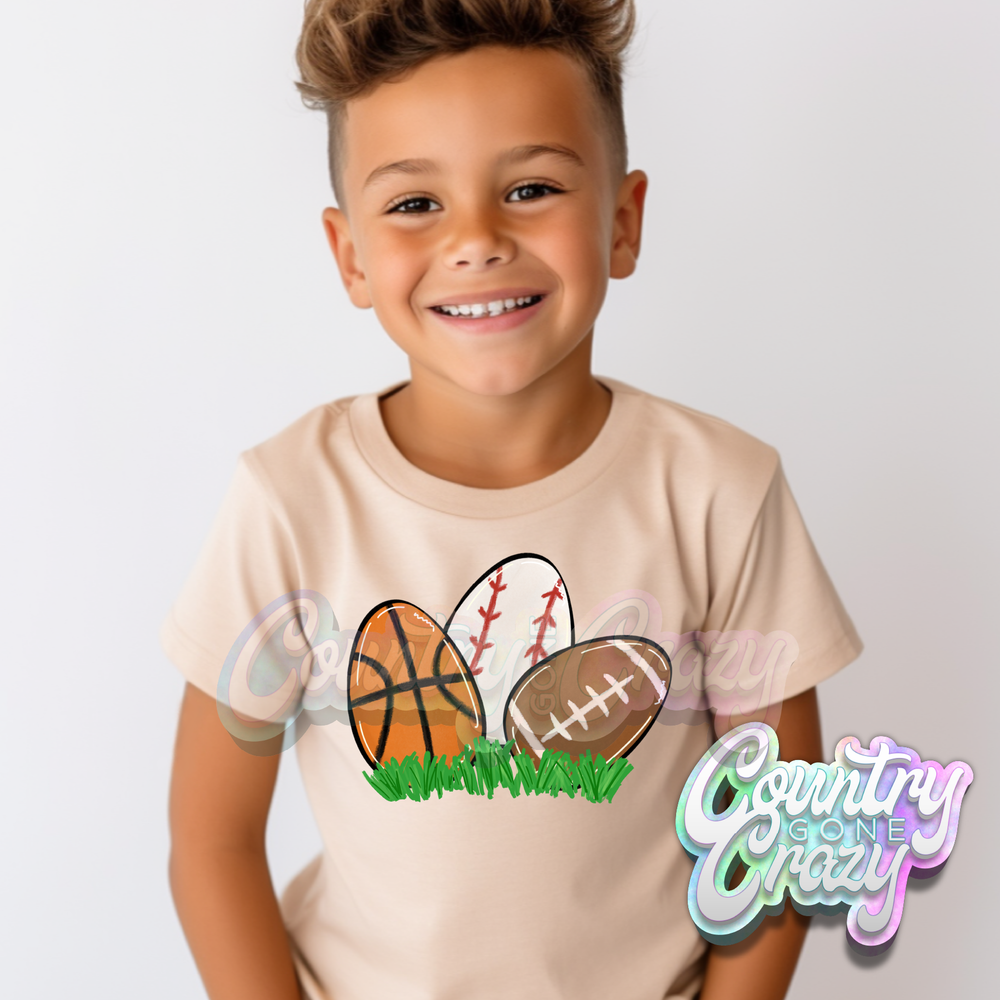 SPORTS EGGS - SAND T-SHIRT-Country Gone Crazy-Country Gone Crazy