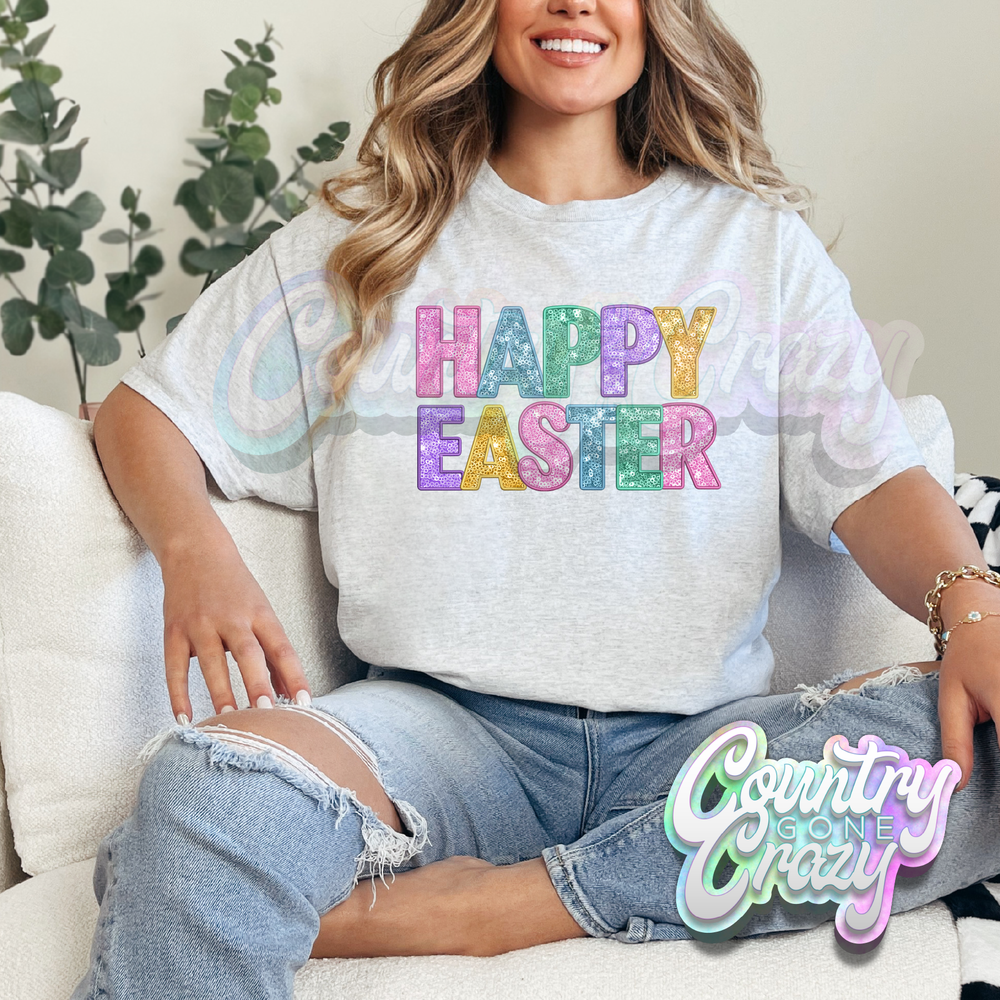 HAPPY EASTER - ASH T-SHIRT-Country Gone Crazy-Country Gone Crazy