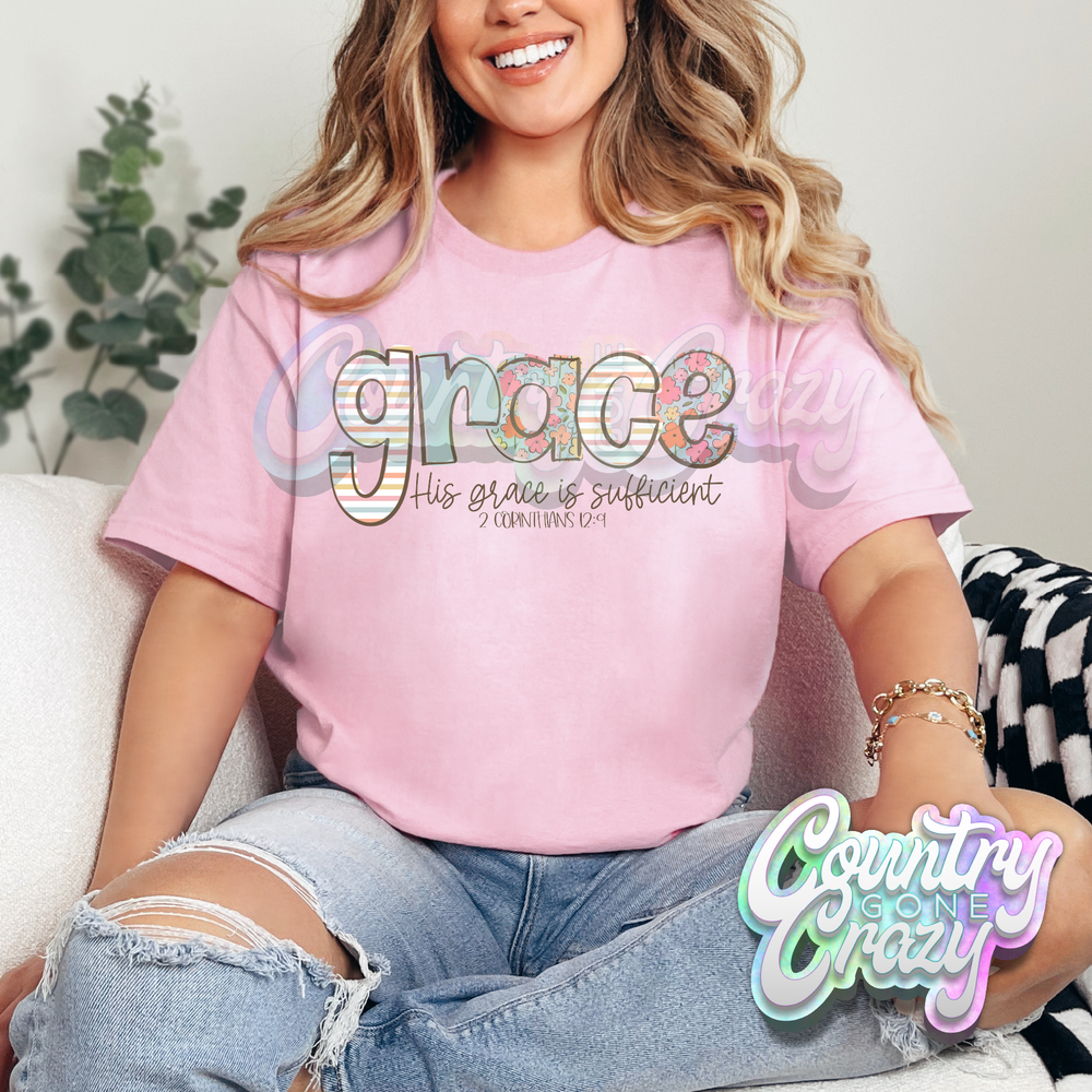 GRACE - LIGHT PINK T-SHIRT-Country Gone Crazy-Country Gone Crazy