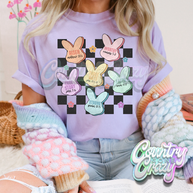 BUNNY BIBLE VERSES - ORCHID T-SHIRT-Country Gone Crazy-Country Gone Crazy