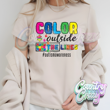 COLOR OUTSIDE - NATURAL T-SHIRT-Country Gone Crazy-Country Gone Crazy