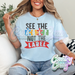 SEE THE ABLE NOT THE LABEL - LIGHT BLUE T-SHIRT-Country Gone Crazy-Country Gone Crazy