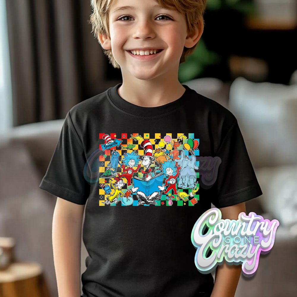 DR SEUSS CHECKERED - T-Shirt-Country Gone Crazy-Country Gone Crazy