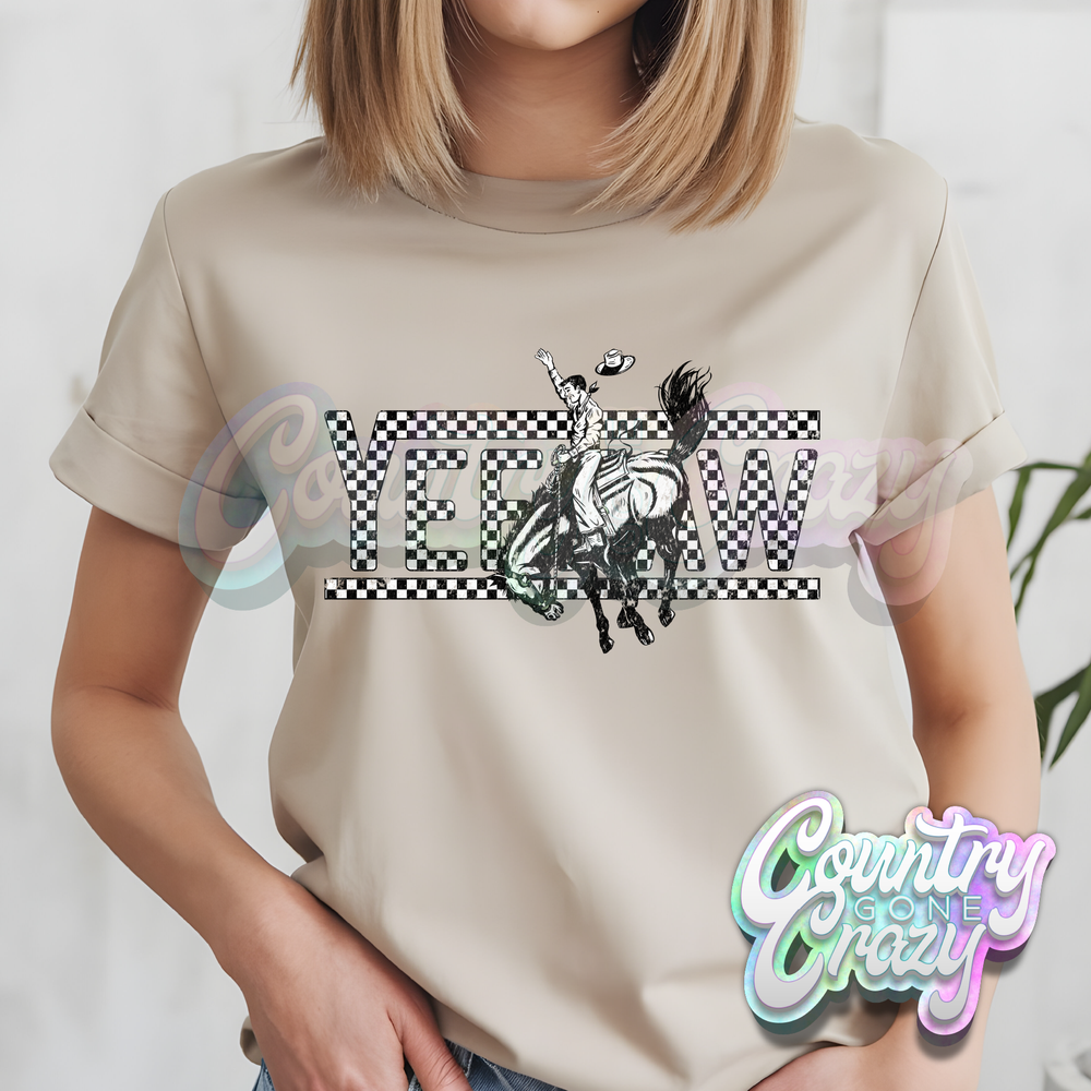 YEEHAW // NATURAL T-SHIRT-Country Gone Crazy-Country Gone Crazy