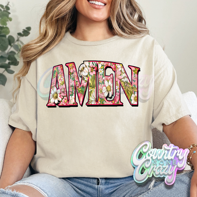 AMEN EMBROIDERED - SAND T-SHIRT-Country Gone Crazy-Country Gone Crazy
