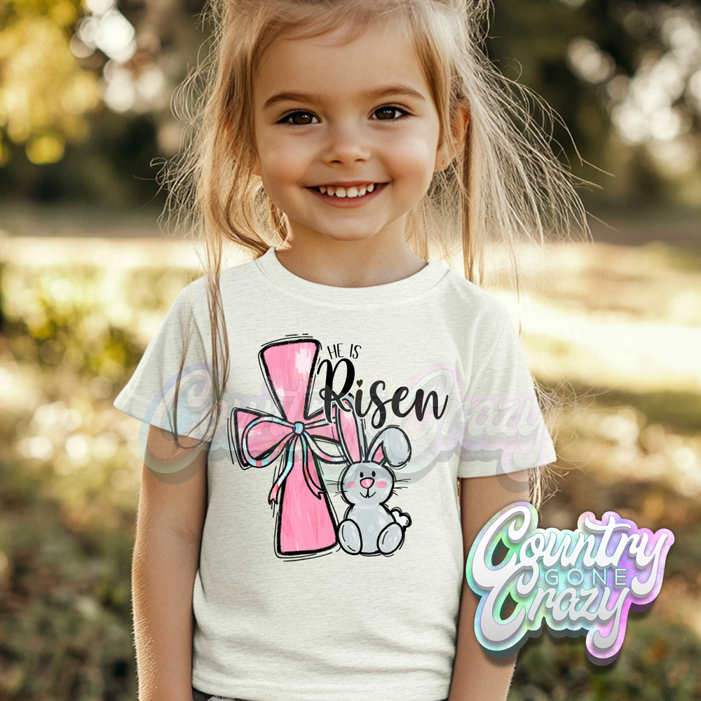 HE IS RISEN - ASH T-SHIRT-Country Gone Crazy-Country Gone Crazy