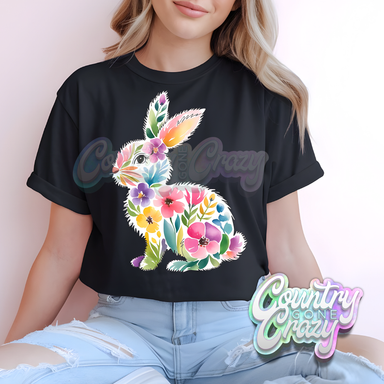 SPRING BUNNY - BLACK T-SHIRT-Country Gone Crazy-Country Gone Crazy