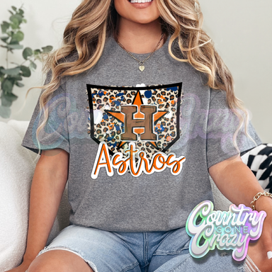 HOUSTON STROS - HEATHER GRAPHITE T-Shirt-Country Gone Crazy-Country Gone Crazy
