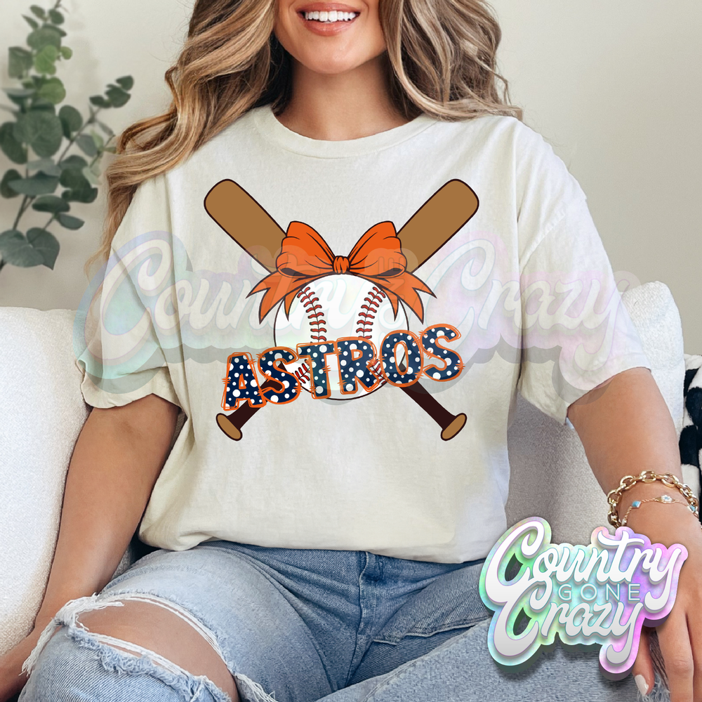 HOUSTON CUTE BOW - NATURAL T-Shirt-Country Gone Crazy-Country Gone Crazy