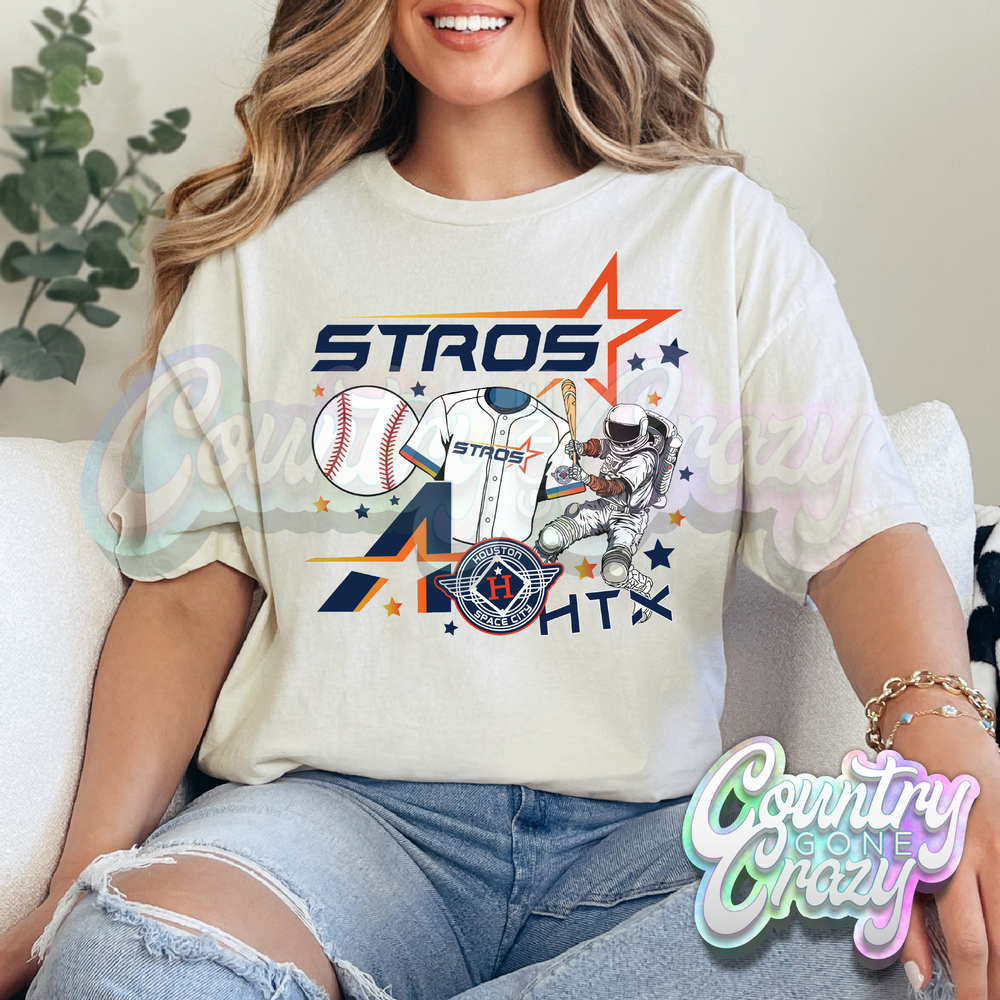 HTX COLLAGE - NATURAL T-Shirt-Country Gone Crazy-Country Gone Crazy