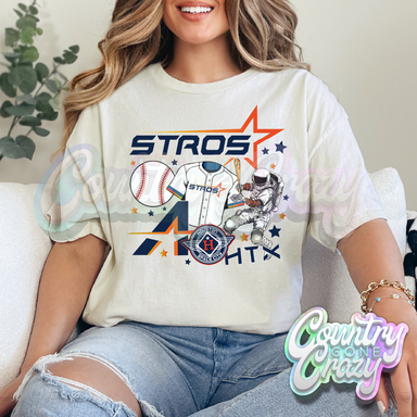 HTX COLLAGE - NATURAL T-Shirt-Country Gone Crazy-Country Gone Crazy