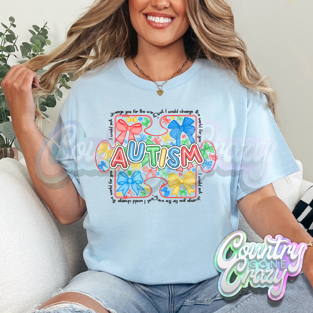 AUTISM - LIGHT BLUE T-SHIRT-Country Gone Crazy-Country Gone Crazy