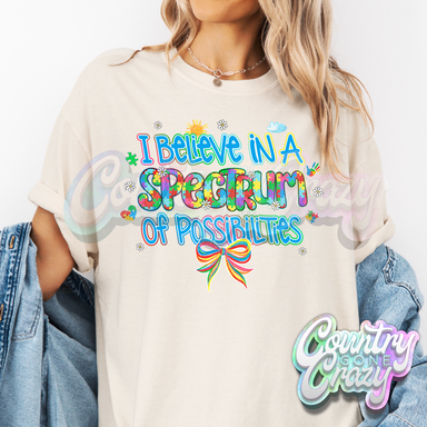 I BELIEVE IN A SPECTRUM OF POSSIBILITIES - NATURAL T-Shirt-Country Gone Crazy-Country Gone Crazy