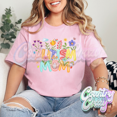 AUTISM MOM - LIGHT PINK T-SHIRT-Country Gone Crazy-Country Gone Crazy