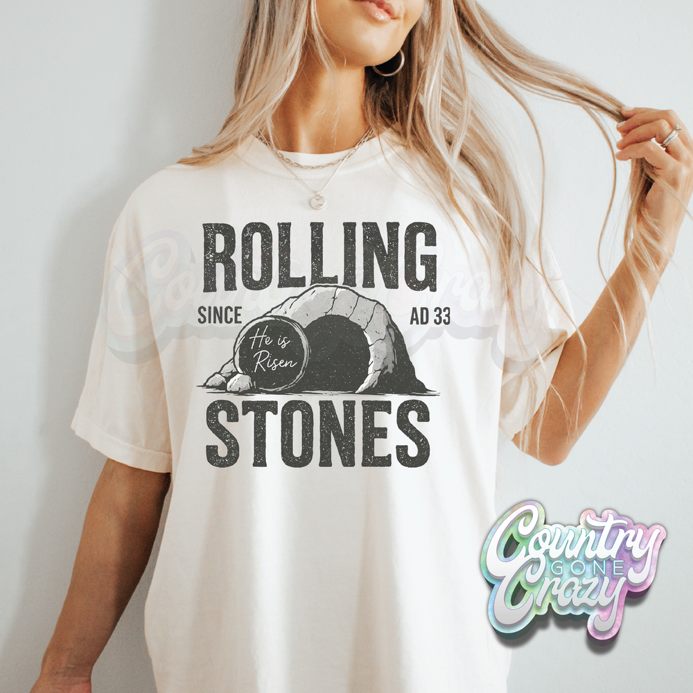ROLLING STONES SINCE AD 33 - NATURAL T-SHIRT-Country Gone Crazy-Country Gone Crazy