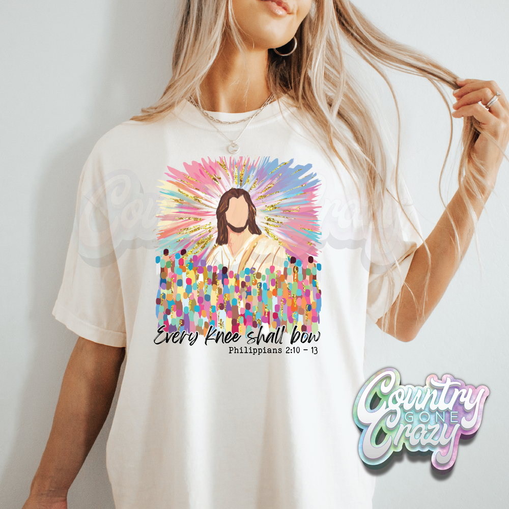 EVERY KNEE SHALL BOW - NATURAL T-SHIRT-Country Gone Crazy-Country Gone Crazy