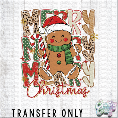 HT4830 • MERRY CHRISTMAS GINGERBREAD-Country Gone Crazy-Country Gone Crazy