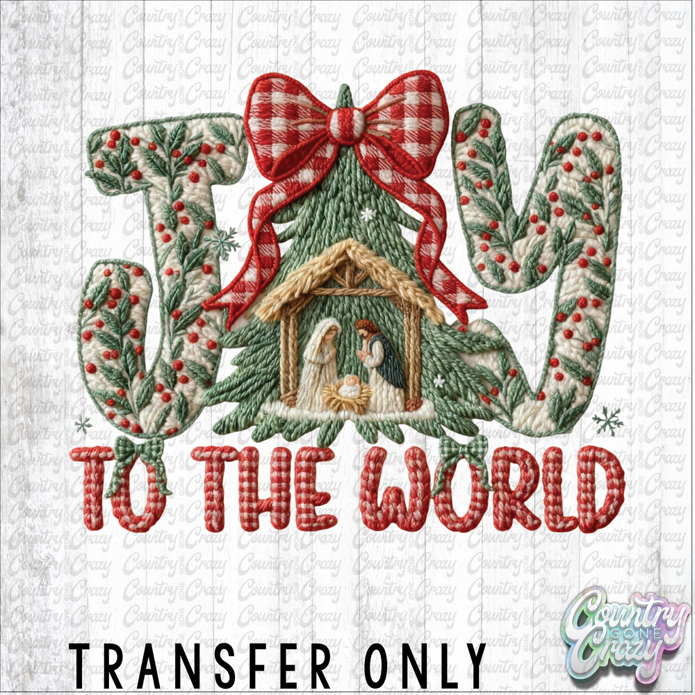 HT4836 • JOY TO THE WORLD STITCHING-Country Gone Crazy-Country Gone Crazy