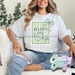 HAPPY GO LUCKY WHITE BORDER - ASH T-SHIRT-Country Gone Crazy-Country Gone Crazy