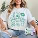 FEELING LUCKY GREEN WORDS - ASH T-SHIRT-Country Gone Crazy-Country Gone Crazy
