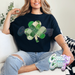 PATCHWORK CLOVER - BLACK T-SHIRT-Country Gone Crazy-Country Gone Crazy
