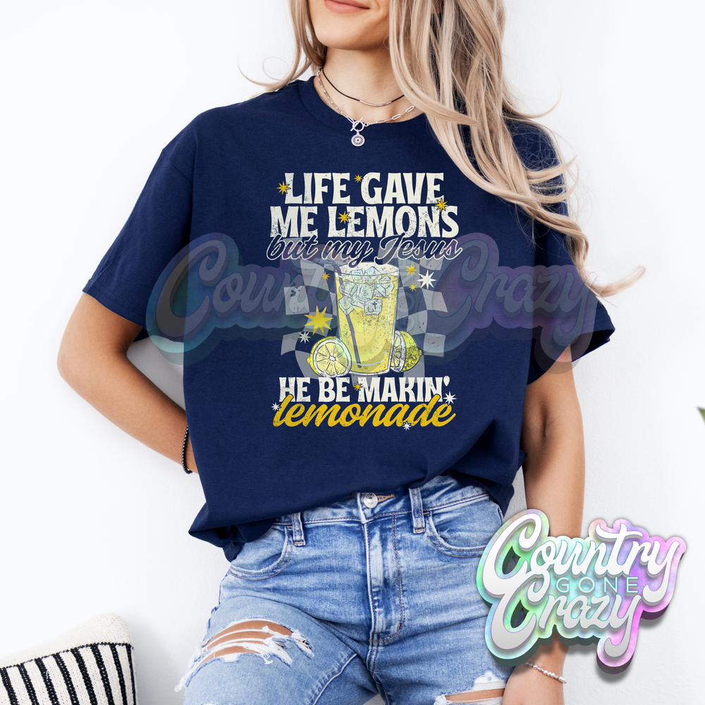 LIFE GAVE ME LEMONS - NAVY T-SHIRT-Country Gone Crazy-Country Gone Crazy
