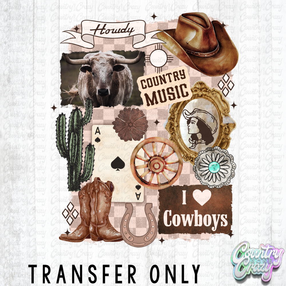 HT5224 • WESTERN COLLAGE-Country Gone Crazy-Country Gone Crazy
