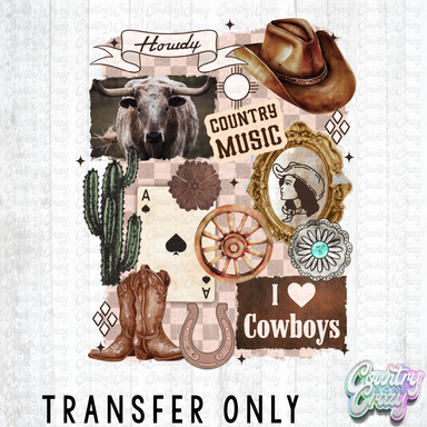 HT5224 • WESTERN COLLAGE-Country Gone Crazy-Country Gone Crazy