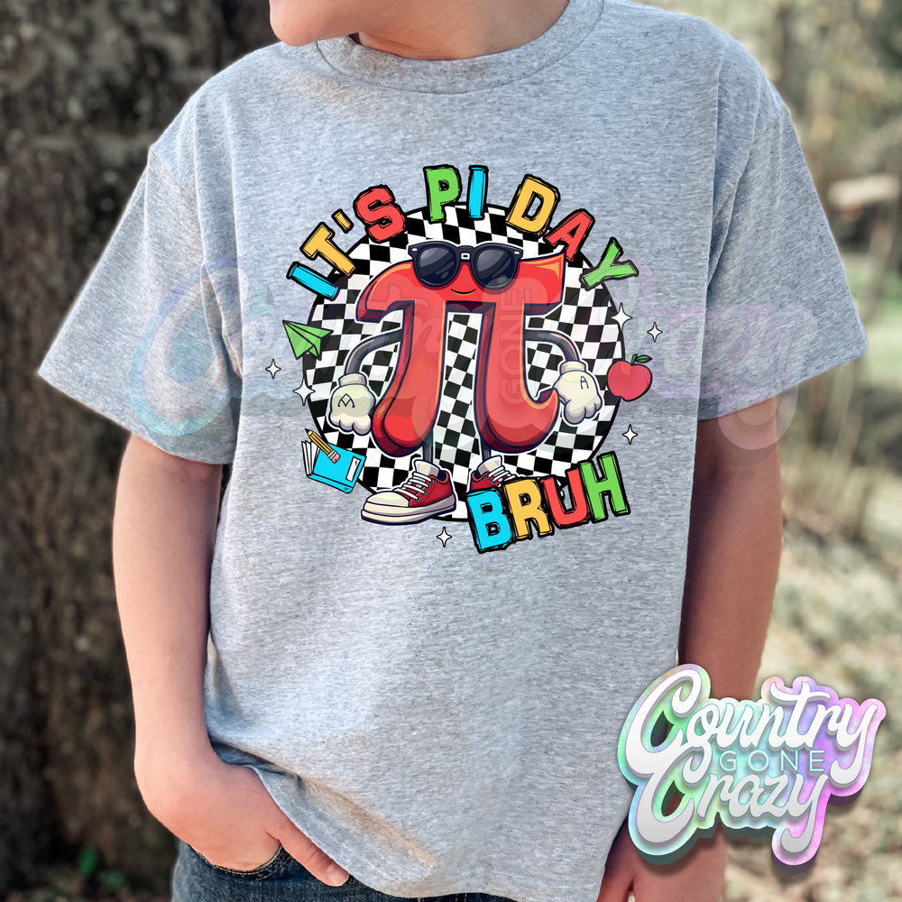 IT'S PI DAY BRUH // SPORT GREY T-SHIRT-Country Gone Crazy-Country Gone Crazy