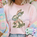 CAMO PATCHWORK BUNNY // LIGHT PINK T-SHIRT-Country Gone Crazy-Country Gone Crazy