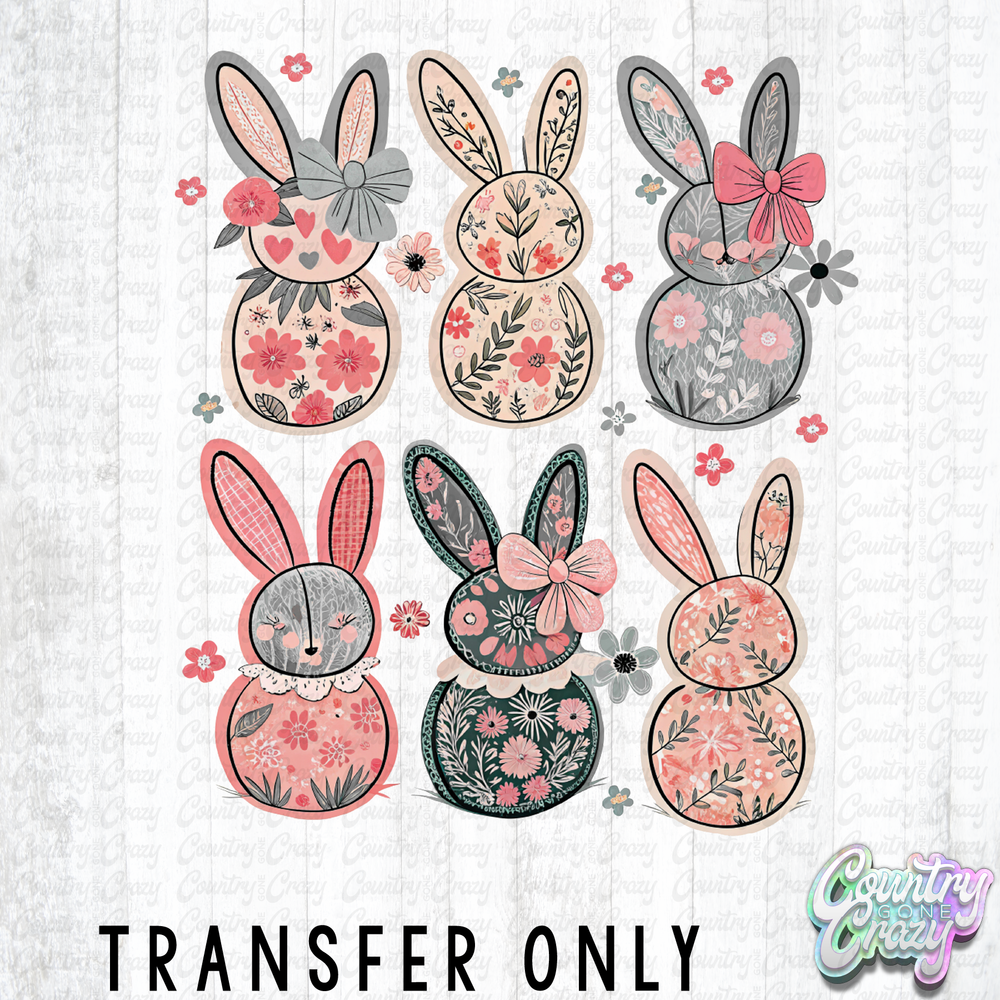 HT5240 • VINTAGE BUNNY COUQUETTE-Country Gone Crazy-Country Gone Crazy