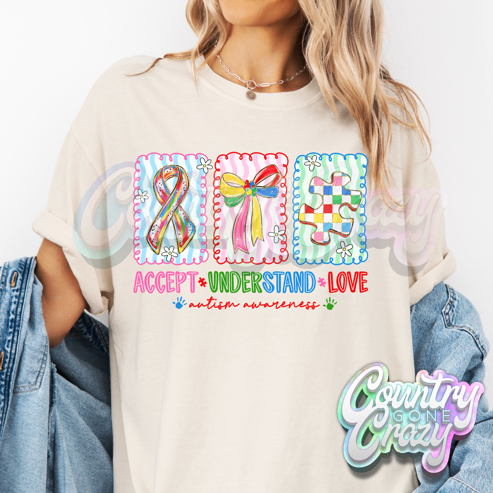 AUTISM AWARENESS IN RED - NATURAL T-Shirt-Country Gone Crazy-Country Gone Crazy