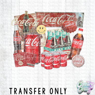 HT5260 • VINTAGE COCA-COLA COLLAGE-Country Gone Crazy-Country Gone Crazy