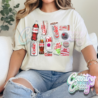 VINTAGE DIET COKE COLLAGE - T-Shirt-Country Gone Crazy-Country Gone Crazy