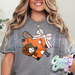 PENNANT WITH BASEBALL BOW - HEATHER GRAPHITE T-Shirt-Country Gone Crazy-Country Gone Crazy