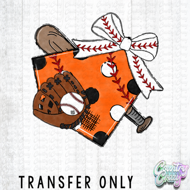 HT5280 • PENNANT WITH BASEBALL BOW-Country Gone Crazy-Country Gone Crazy