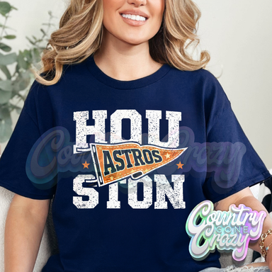 HOUSTON ASTROS - NAVY T-Shirt-Country Gone Crazy-Country Gone Crazy