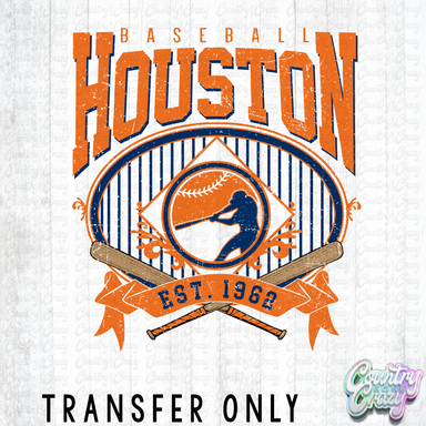 HT5287 • BASEBALL HOUSTON EST. 1962-Country Gone Crazy-Country Gone Crazy