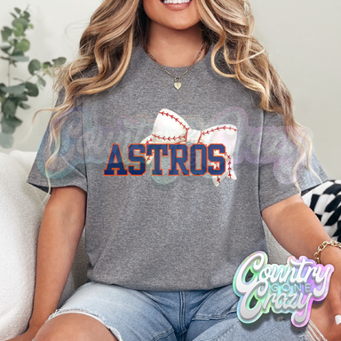 ASTROS BOW - HEATHER GRAPHITE T-Shirt-Country Gone Crazy-Country Gone Crazy