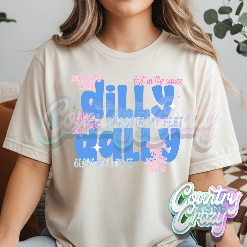 DILLY DALLY - NATURAL T-SHIRT-Country Gone Crazy-Country Gone Crazy