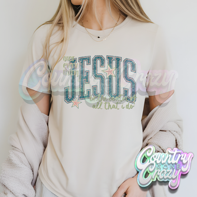 JESUS BE THE CENTER OF ALL THAT I DO - NATURAL T-SHIRT-Country Gone Crazy-Country Gone Crazy