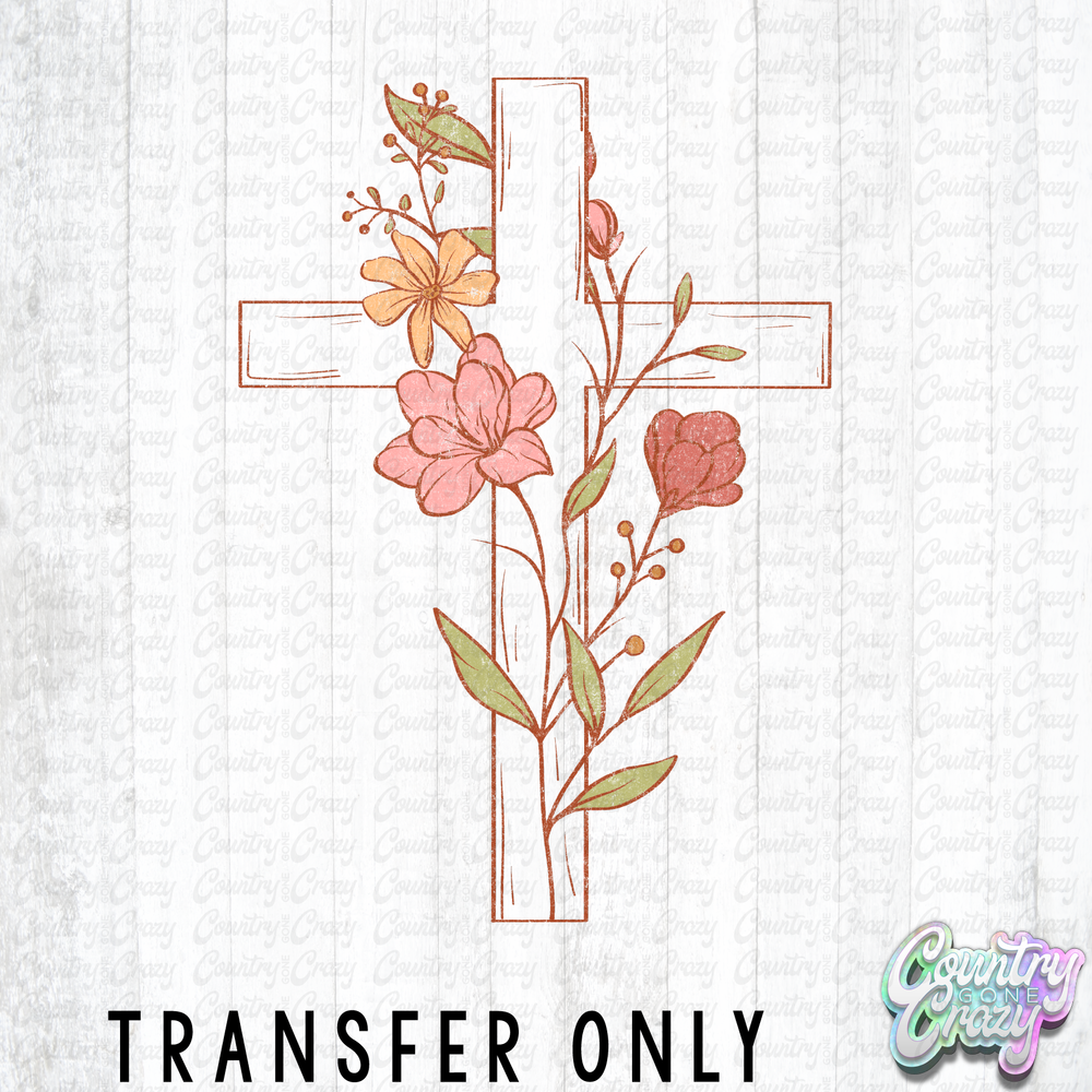 HT5324 • FLORAL CROSS-Country Gone Crazy-Country Gone Crazy