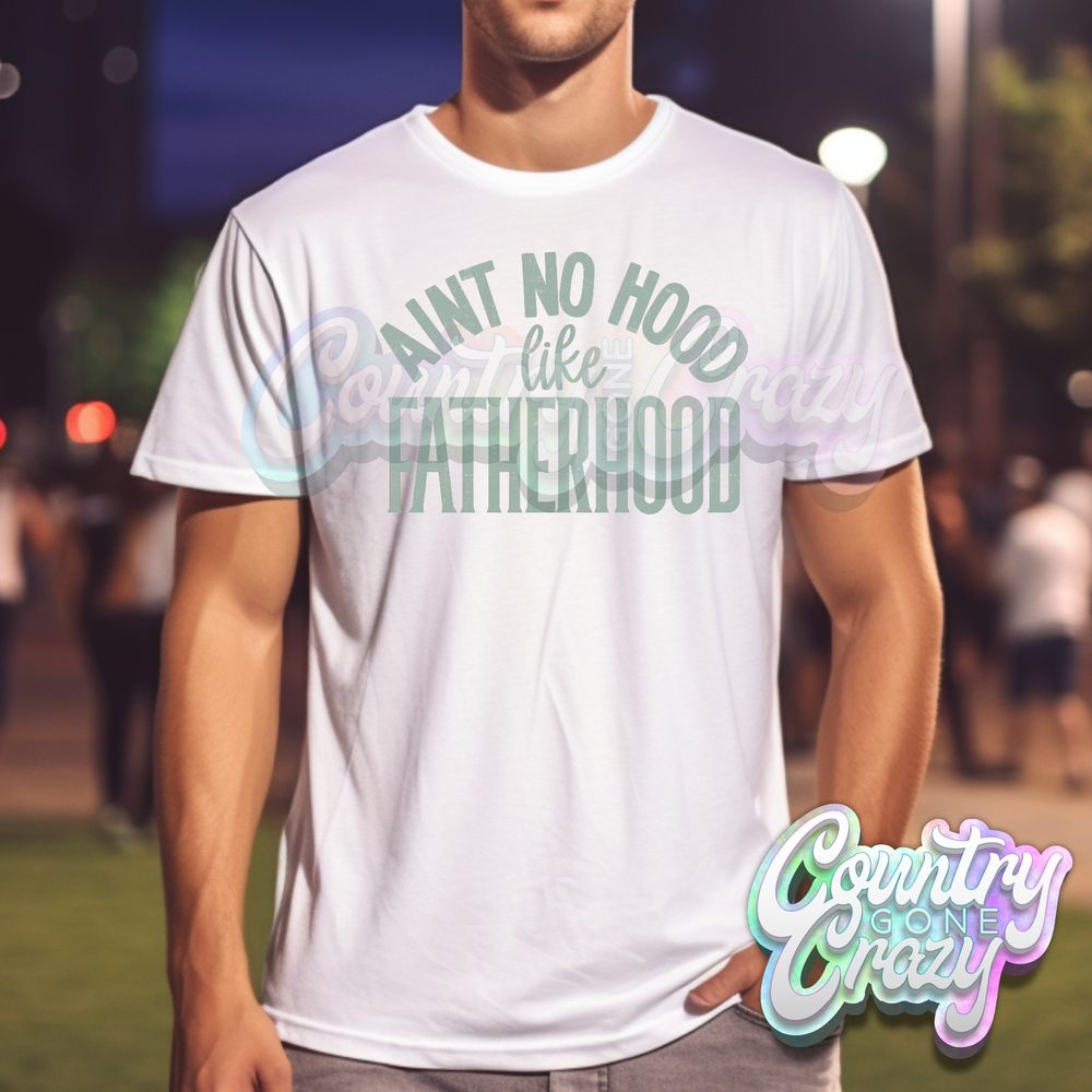 FATHERHOOD - WHITE T-SHIRT-Country Gone Crazy-Country Gone Crazy