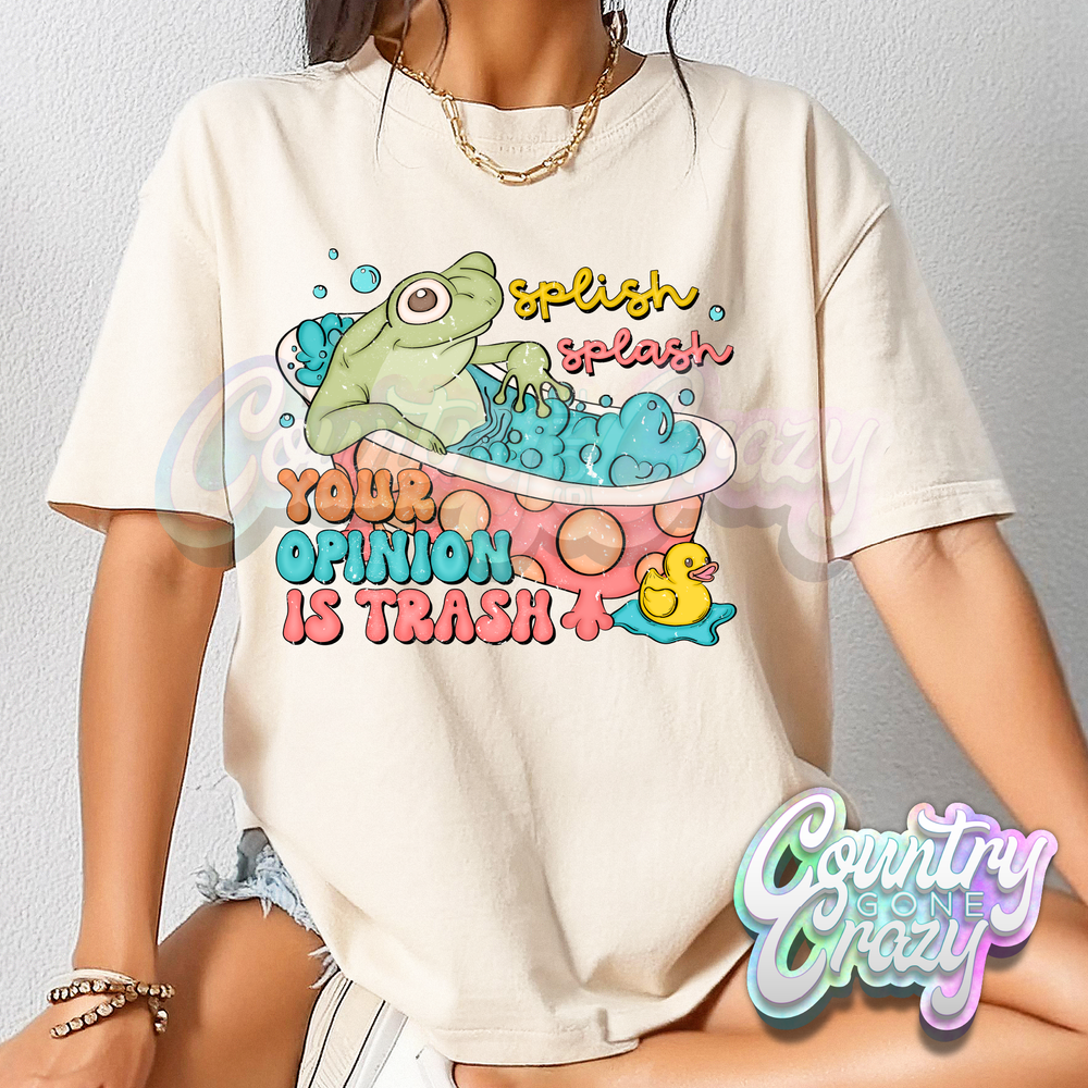 FROG BATH - NATURAL T-SHIRT-Country Gone Crazy-Country Gone Crazy