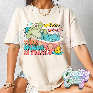 FROG BATH - NATURAL T-SHIRT-Country Gone Crazy-Country Gone Crazy