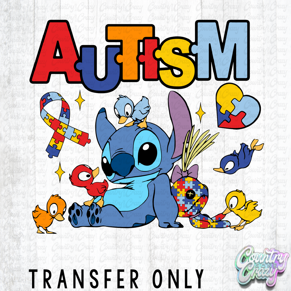 HT5341 • AUTISM STITCH-Country Gone Crazy-Country Gone Crazy