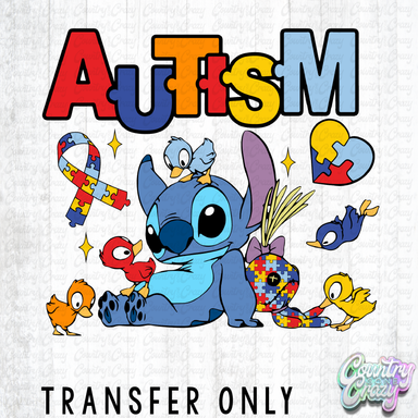 HT5341 • AUTISM STITCH-Country Gone Crazy-Country Gone Crazy